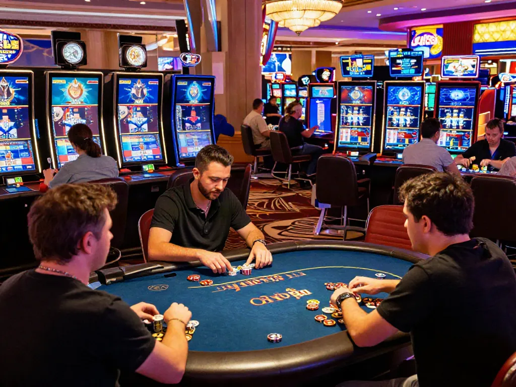 The lively online gaming environment of https://ku88vt.com/ showcasing diverse players engaged in thrilling virtual casino games.