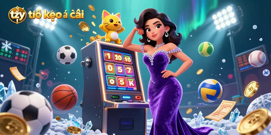 Engage with tỷ lệ kèo nhà cái in this vibrant 3D casino scene showcasing sports betting excitement.