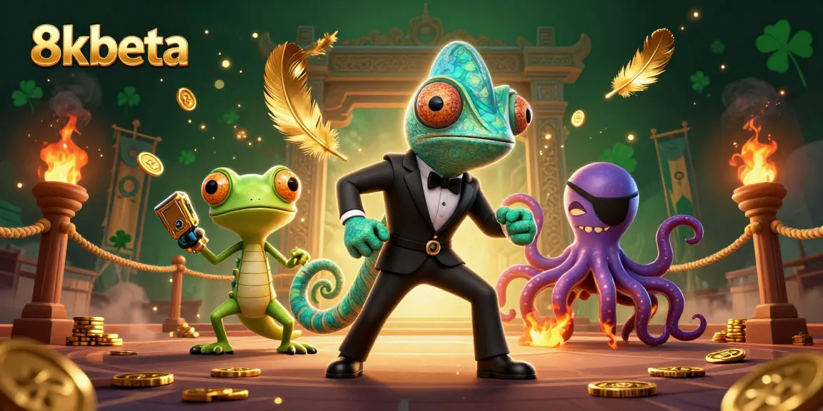 Experience the thrill of 8kbeta gaming with vibrant characters and immersive casino elements.