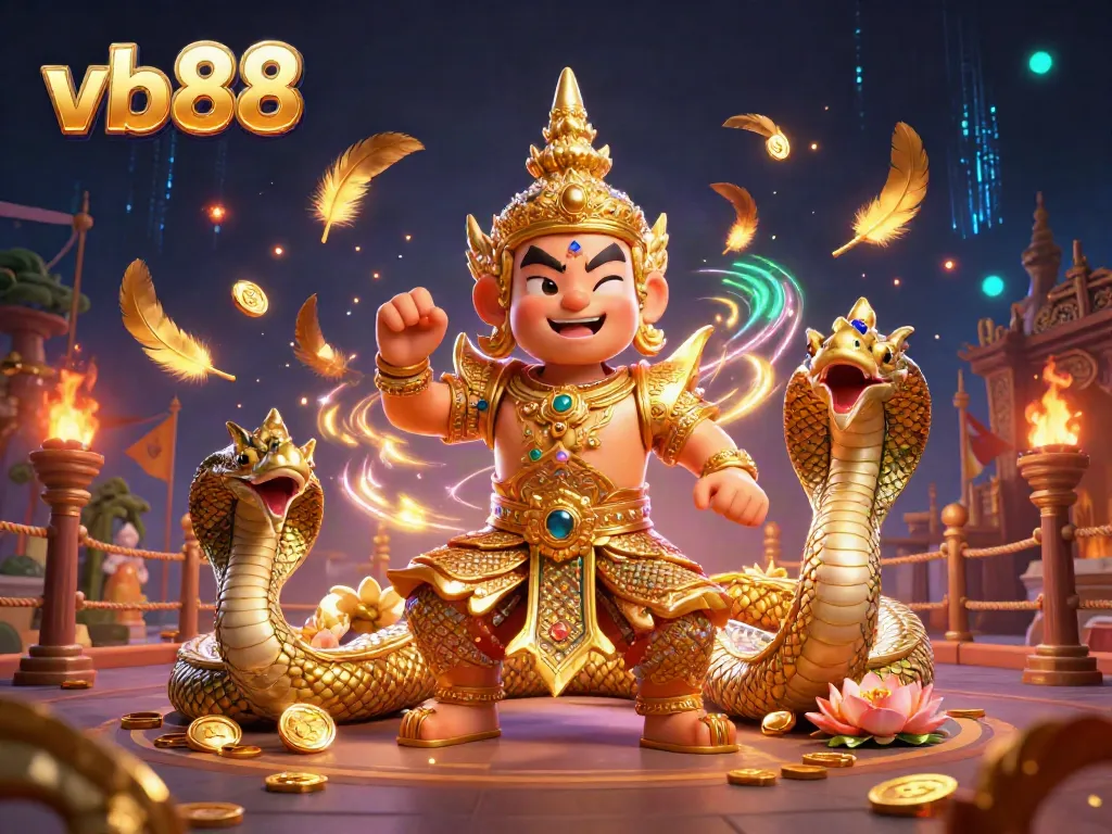 Win big at vb88 with thrilling Asian-themed casino adventures in an engaging digital illustration.