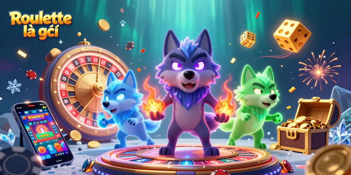 Engage with Roulette là gì through an exhilarating 3D casino scene with vibrant roulette elements.